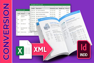 craft an excel to indesign conversion tool via XML and xslt
