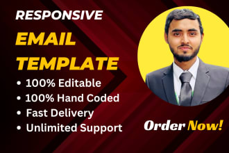 create responsive email template, HTML email template for mailchimp, klaviyo