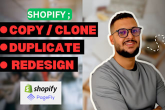 clone copy duplicate shopify theme and any shopify website