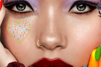 do high end retouching realistic skin and any kind of photoshop editing