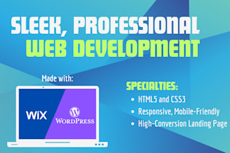 create a sleek, professional website on wix