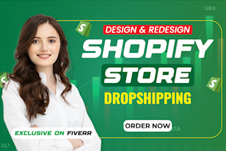 build shopify store, shopify website, shopify dropshipping store