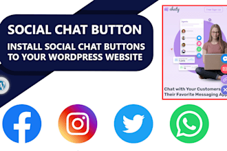 add social chat buttons on your wordpress website