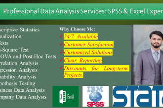 do data analysis and interpretation using spss, stata and excel