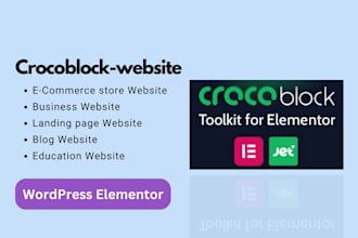 crocoblock website using wordpress