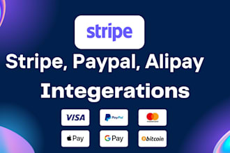 integrate or fix stripe payment or paypal on your website