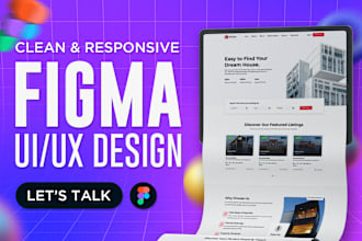 do figma design, website ui design, website mockup or figma website design