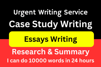 do essay writing, urgent essay writing, case study, research and summary writing