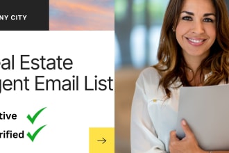 build 2025 active, verified estate agent email list from UK