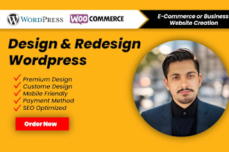 design or redesign seo friendly wordpress website or woocommerce store