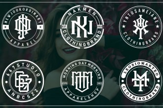 do initial letters monogram tattoo and urban streetwear clothing brand logo