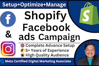 setup shopify facebook ads, instagram ads, marketing, advertising, meta ads