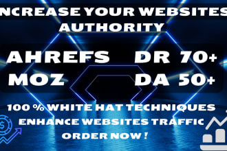 increase domain rating ahrefs dr domain authority moz da with seo link building