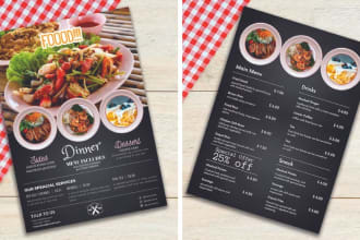 design food flyer, restaurant menu or poster design