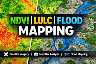 create ndvi, lulc, and land cover maps using satellite imagery