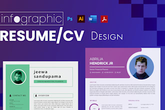design professional infographic resume and cover letter