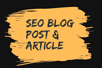 write SEO friendly blogs and articles for impactful results