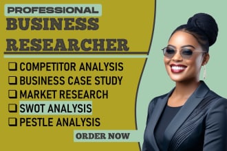 do swot analysis, pestle and competitor analysis, business case study