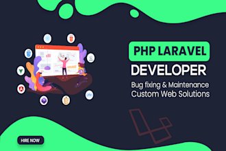 be your PHP laravel developer to fix error or custom website development