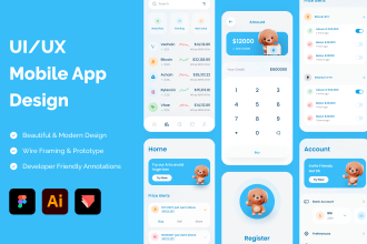 design modern ios android mobile app