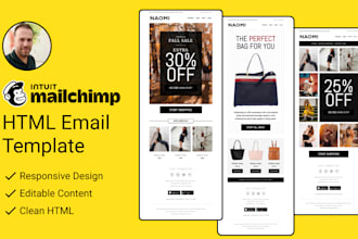 design a professional mailchimp email template newsletter