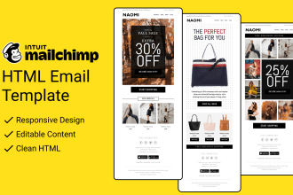 design a professional mailchimp email template newsletter