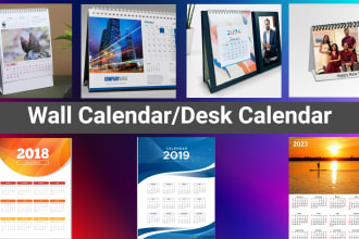 design professional wall calendar , desk calendar
