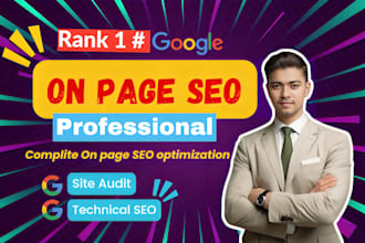do complete wordpress onpage seo with rankmath or yoast and technical audit