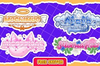 design or redesign cute kawaii logo for vtuber and streamer online