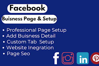 create and professionally setup facebook business page with SEO and marketing