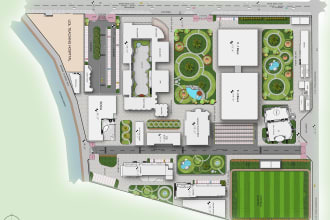 do architectural landscape,master site plan and rendering