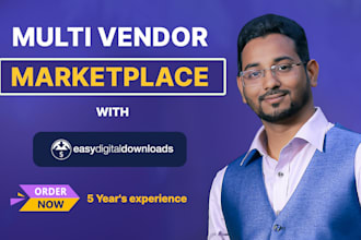 create multi vendor ecommerce marketplace website with edd or woocommerce