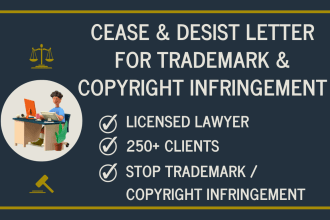 draft cease and desist letter for trademark and copyright infringement