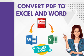convert PDF to excel and PDF to word