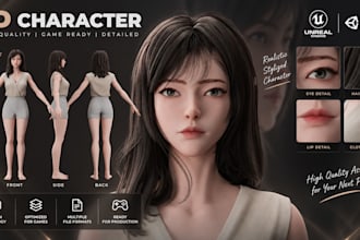 create 3d character ready for animation and game