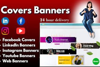 make facebook covers, linkedin banners, instagram designs