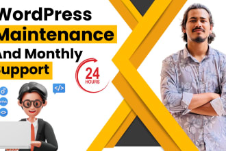 provide monthly wordpress website maintenance, redesign, ecommerce support