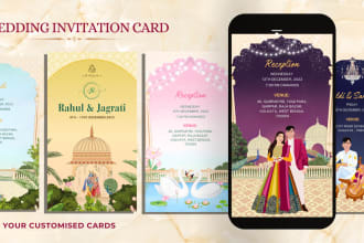 design an elegant indian wedding invite ecard