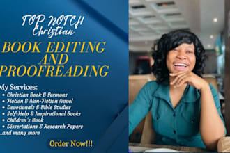 be your christian book editor, proofreader, and formatter