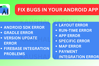 fix android studio bugs, and errors in 24 hours