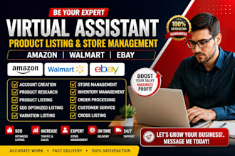 be your expert amazon, walmart, and ebay virtual assistant
