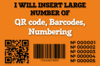 insert large number of qr codes, barcodes into your layout design