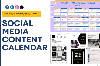 create social media content calendar to boost account growth