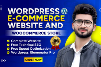 design wordpress ecommerce website and woocommerce store