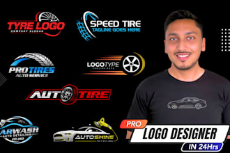 design a logo for tire shop, car wash, auto detailing, auto repair and wheels