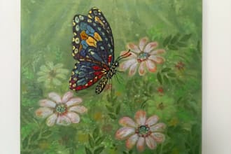 do custom unique acrylic canvas arts by hand drawn