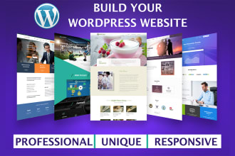 build responsive wordpress website design, development,clone