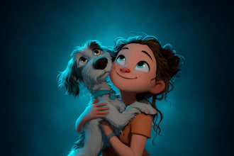 illustration for kids and adults using ai