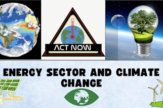 assist in writing content on energy sector and climate change