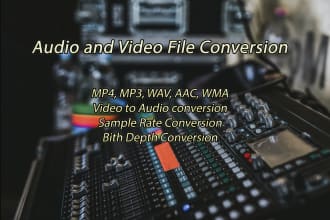 convert any audio or video format to mp3, wav, wma, aac and more